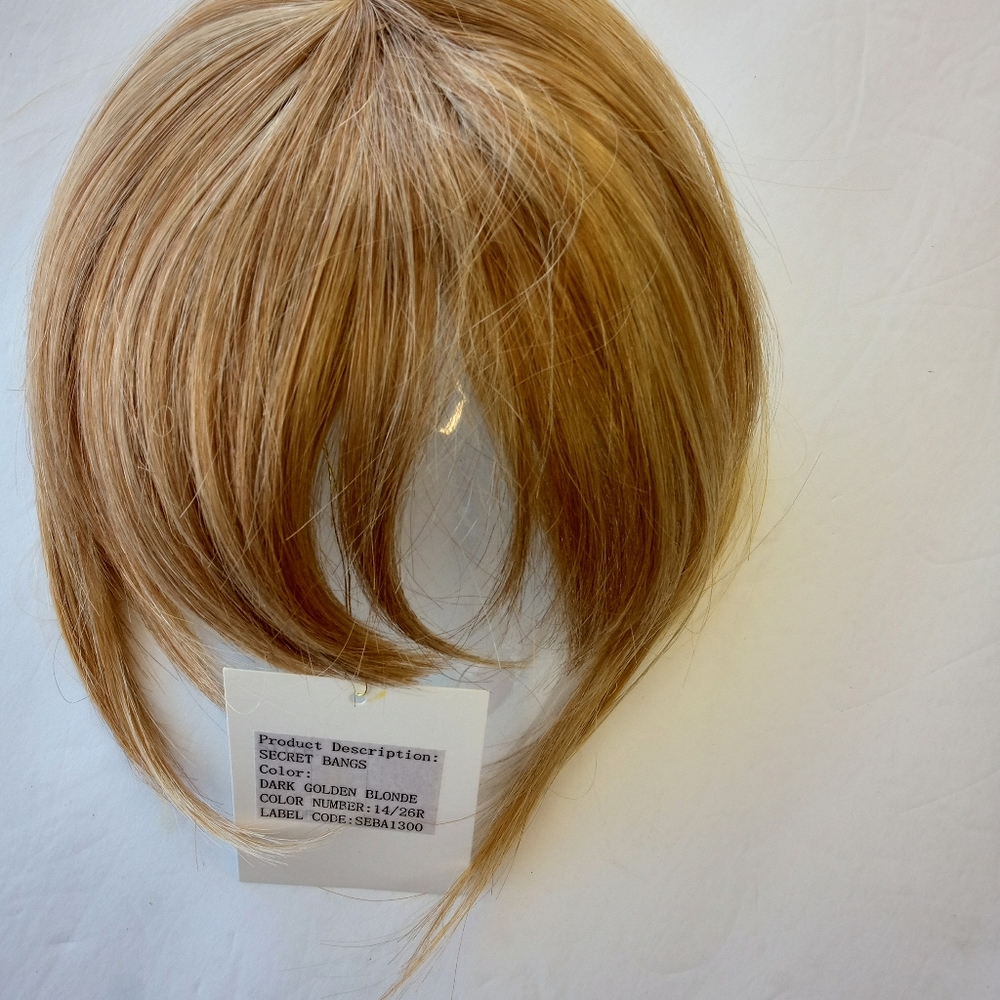 New Dark Golden Blonde Hair Bangs - could be used as front topper Easy to style